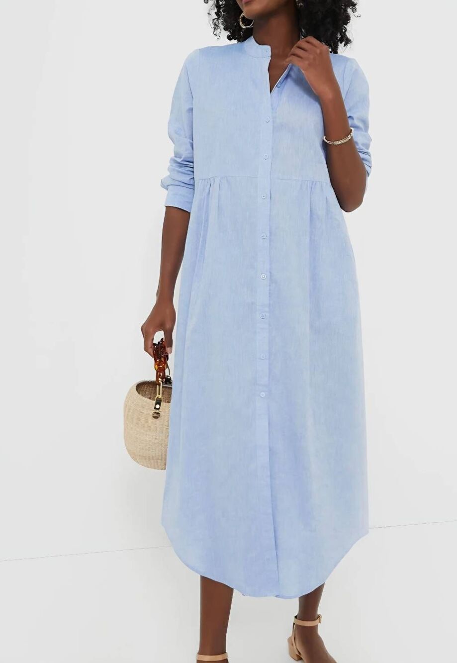 Tuckernuck Lydell Maxi Dress in light blue sz XXXL